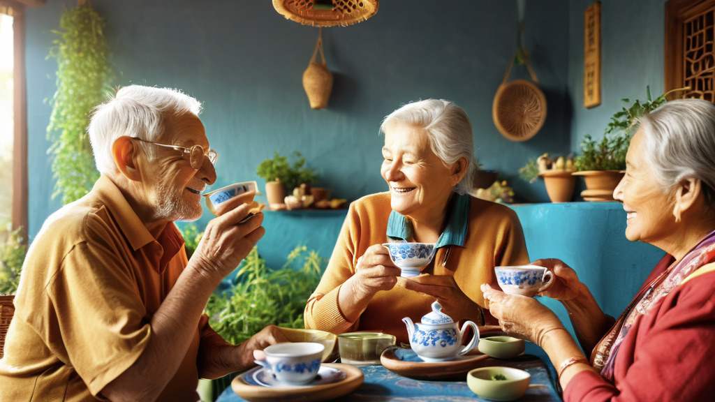 Sharing a cuppa and a catch up great for older generations.